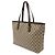 Borsa Tote Gucci GG Supreme Plus Beige Cachi Marrone scuro - vista 3