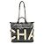 CHANEL Camellia Coco Mark Large Tote Bag Schwarz Beige - Ansicht 2