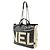 CHANEL Camellia Coco Mark Large Tote Bag Schwarz Beige - Ansicht 3