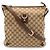 Borsa a Spalla Gucci Abbey GG Canvas Marrone Cachi