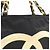 Borsa Tote Chanel Coco Mark Chain Nero Bianco - vista 9