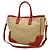 Borsa Tote Prada Triangle: Borsa a tracolla in tela e pelle beige e rosso - vista 3