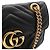 Borsa a tracolla Gucci GG Marmont con catena Nero - vista 6