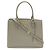 Prada Saffiano Leder Handtasche in Grau Braun