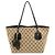 Borsa Tote GUCCI GG Canvas Charm Nero Beige Cachi - vista 2