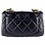 Borsa a tracolla Chanel in agnello Nero - vista 3