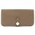 Cartera larga plegable Hermès Dogon Rect Verso Gris pardo