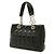 Borsa Tote Christian Dior Lady Cannage Nero - vista 3