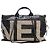 Borsa Bowling Chanel Black Large Coated Canvas Camellia Maxi Logo Nero - vista 2