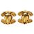 Orecchini a clip Chanel Gold CC placcati oro trapuntati D'oro - vista 2