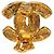 Orecchini a clip Chanel Gold CC placcati oro trapuntati D'oro - vista 3