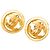 Orecchini Chanel Gold CC placcati oro tondi con clip D'oro - vista 2