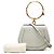 Borsa a tracolla Nile in pelle grigia piccola Chloé Marrone Grigio - vista 7