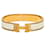 Bracelet Clic H Hermès en émail blanc étroit PM Blanc cassé  - vue 1