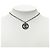 Collana con pendente Chanel Black CC placcato rutenio e strass Nero - vista 5