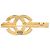 Spilla Bar Chanel Gold CC placcata oro e strass D'oro - vista 3