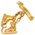 Hermès Broche Les Fetes en Hermes plaqué or Gold Doré  - vue 1