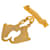 Hermès Broche Les Fetes en Hermes plaqué or Gold Doré  - vue 2
