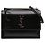Saint Laurent Borsa a tracolla Monogram Sunset in pelle di vitello nera, misura Medium Nero