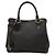 Borsa satchel in tela canapa nera con logo Prada Nero