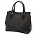 Borsa satchel in tela canapa nera con logo Prada Nero - vista 2