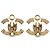 Orecchini Chanel Gold CC placcati oro con punte a clip D'oro - vista 2