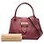 Tote Burberry de couro de bezerro de grão médio com fivela vermelha Vermelho Bordeaux - vista 8