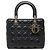 Lady Dior in agnello cannage nero misura Medium
