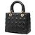 Lady Dior in agnello cannage nero misura Medium - vista 2