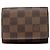 Louis Vuitton Marrón Damier Ebene Enveloppe Carte de Visite Castaño