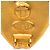 Orecchini Chanel Gold CC placcati in oro a forma di cuore Clip On D'oro - vista 3