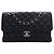 Chanel Black Small Classic Caviar Double Flap Nero