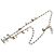 Collana Lucky Charm Chanel in ottone argentato CC e placcato oro con perle finte Argento