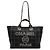 Tote Deauville Chanel Black Medium Canvas Square Stitch Preto