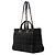 Tote Deauville Chanel Black Medium Canvas Square Stitch Preto - vista 2