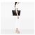 Tote Deauville Chanel Black Medium Canvas Square Stitch Preto - vista 6