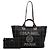 Tote Deauville Chanel Black Medium Canvas Square Stitch Preto - vista 7