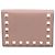 Cartera compacta Rockstud en cuero rosa Valentino