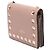 Cartera compacta Rockstud en cuero rosa Valentino - vista 2