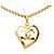 Collana con pendente a cuore Chanel Gold CC placcato oro D'oro