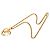 Collana con pendente a cuore Chanel Gold CC placcato oro D'oro - vista 4