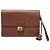 Pochette Clutch Hermès Brown Courchevel Jet Marrone