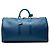 Louis Vuitton Keepall 55 in pelle Epi blu