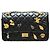 Borsa Chanel 2.55 Small Flap Bag in pelle nera decorata Nero