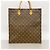 Louis Vuitton Monogram Sac Plat Tote Bag M51140 Marrón Castaño - vista 12