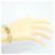 Hermès Pulsera Hermes Chaine d'Ancre Mini Click Bangle Blanco Dorado  - vista 6