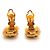 Brincos de pressão banhados a ouro Chanel Dourado - vista 6