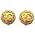 Orecchini a clip dorati Chanel con logo Coco D'oro