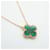 Van Cleef & Arpels Alhambra Necklace in 18K Yellow Gold with Malachite Green  - view 2