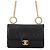 Borsa a tracolla con catena in pelle di vitello nera Chanel Nero